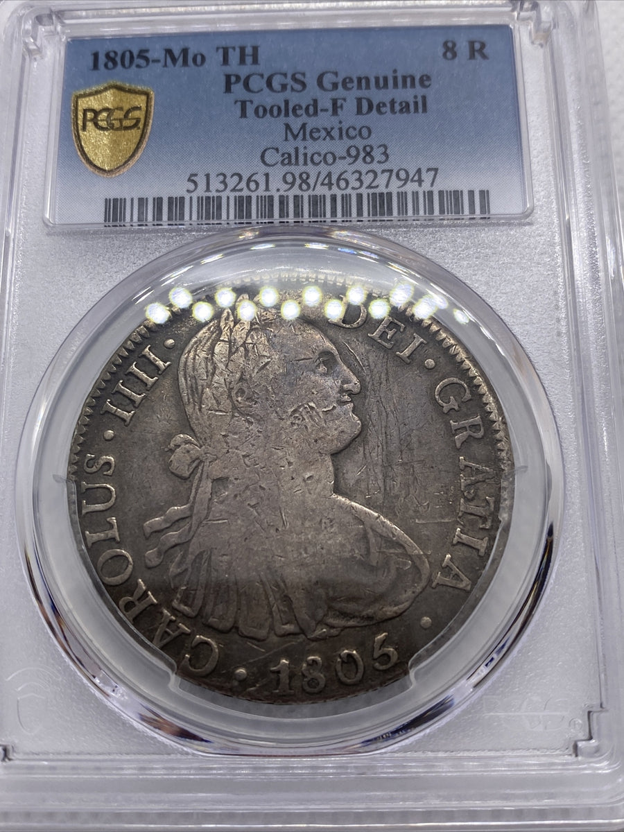 1805 Mo TH 8 Reales Mexico Silver 8R Calico-983 PCGS V Details #7947