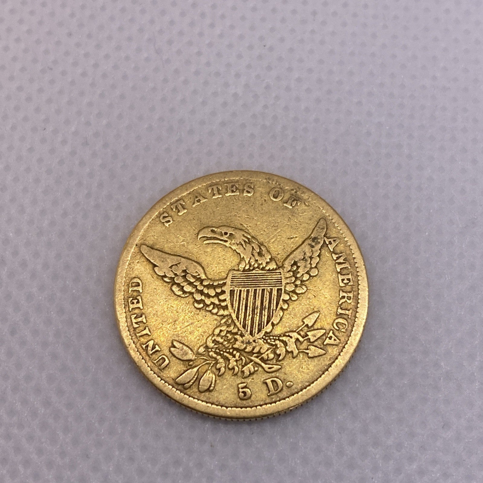 1838 Classic Head $5 Gold Half Eagle Five Dollar Gold Coin US Beautiful Coin #12