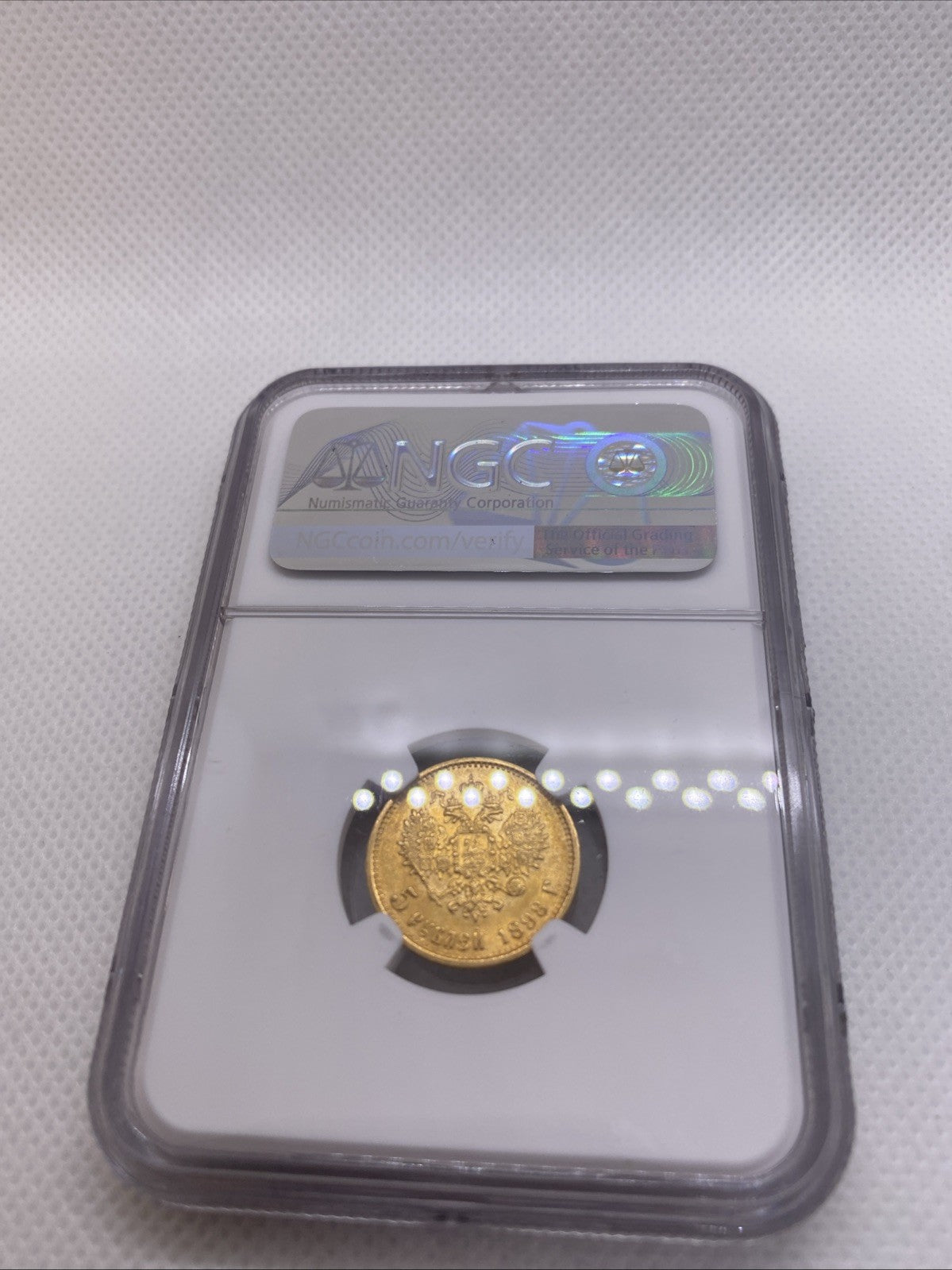 1898 5 Rubles NGC AU53 Beautiful Coin