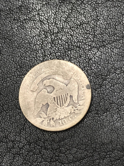 1836 Capped Bust Dime 10c Silver Coin JR-3 R-3 Block-8 Rare #4889