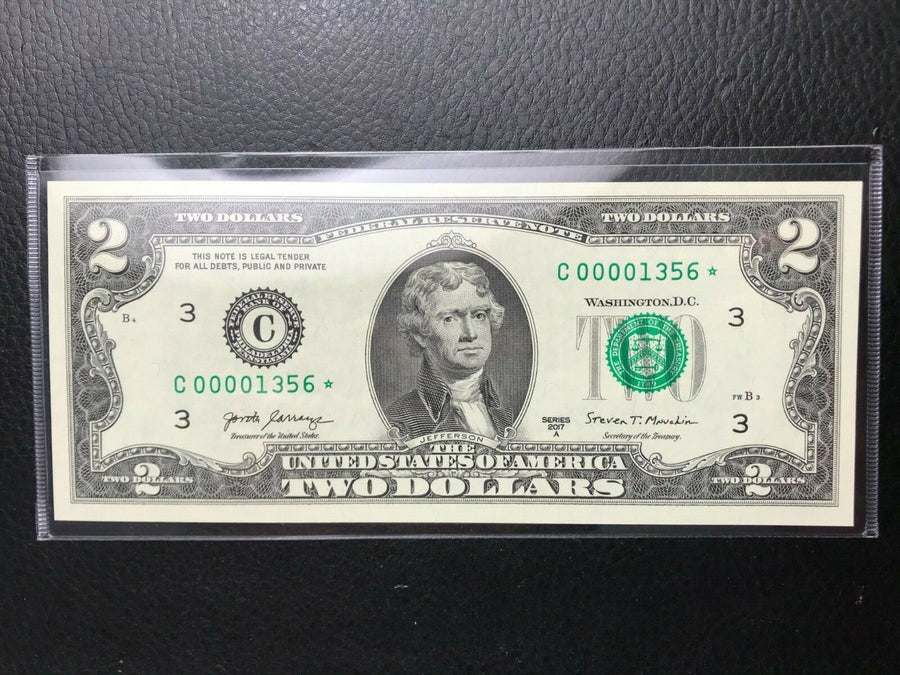 $2 Rare Uncirculated Low FOUR (4) Digits  ⭐️ STAR NOTE ⭐ 1356* 