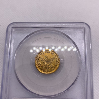 1892 Quarter Eagle $2.50 Gold Coin - NGC Graded AU Details VERY RARE Low Mintage