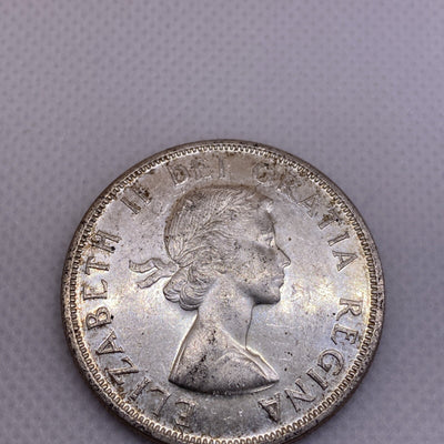 1958 CANADIAN SILVER DOLLAR CANADA SILVER COIN #3590-10