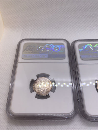 1913 Bulgaria Silver Coin Set 50S, 1 Lev, 2 Leva  Alexander I Coins RARE