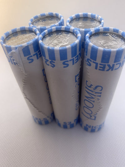 2025 P Jefferson Nickels From BANK BOX - FIVE BU Rolls From The Box Brand New