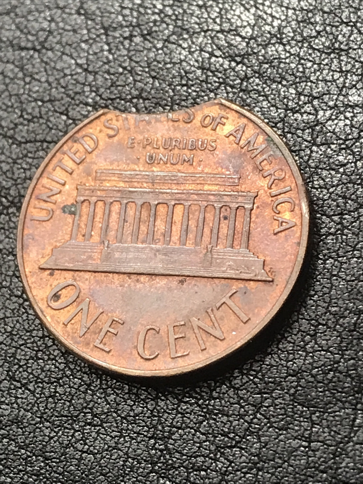 1964 Lincoln Cent Clipped Planchet Mint Error