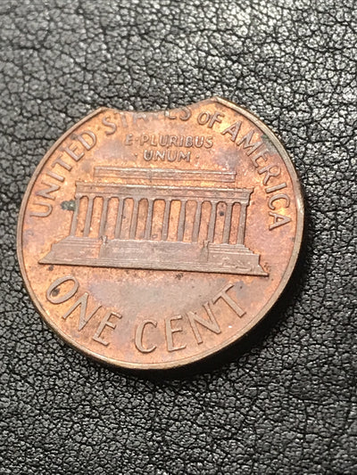 1964 Lincoln Cent Clipped Planchet Mint Error