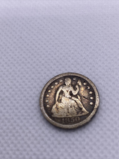 1850 Seated Liberty Dime Silver  Ten Cents Beautiful Silver 10 cents #90287