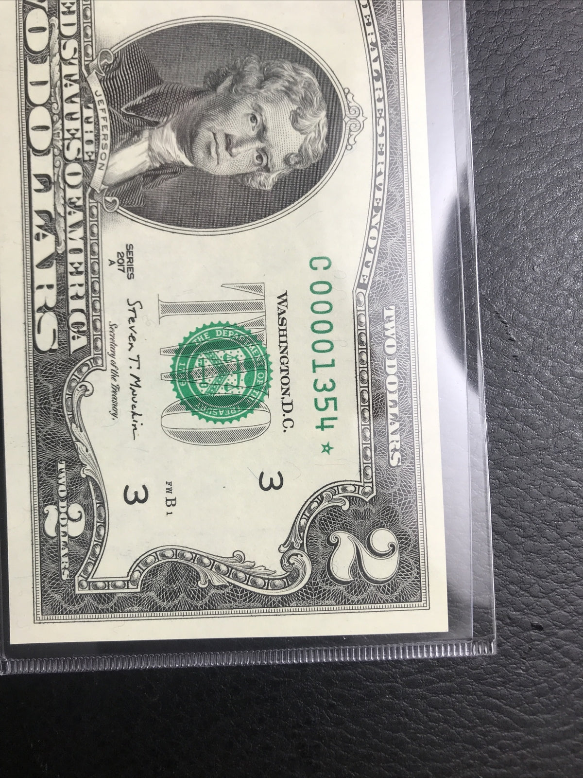 $2 Rare Uncirculated Low FOUR (4) Digits  ⭐️ STAR NOTE ⭐ 1354*