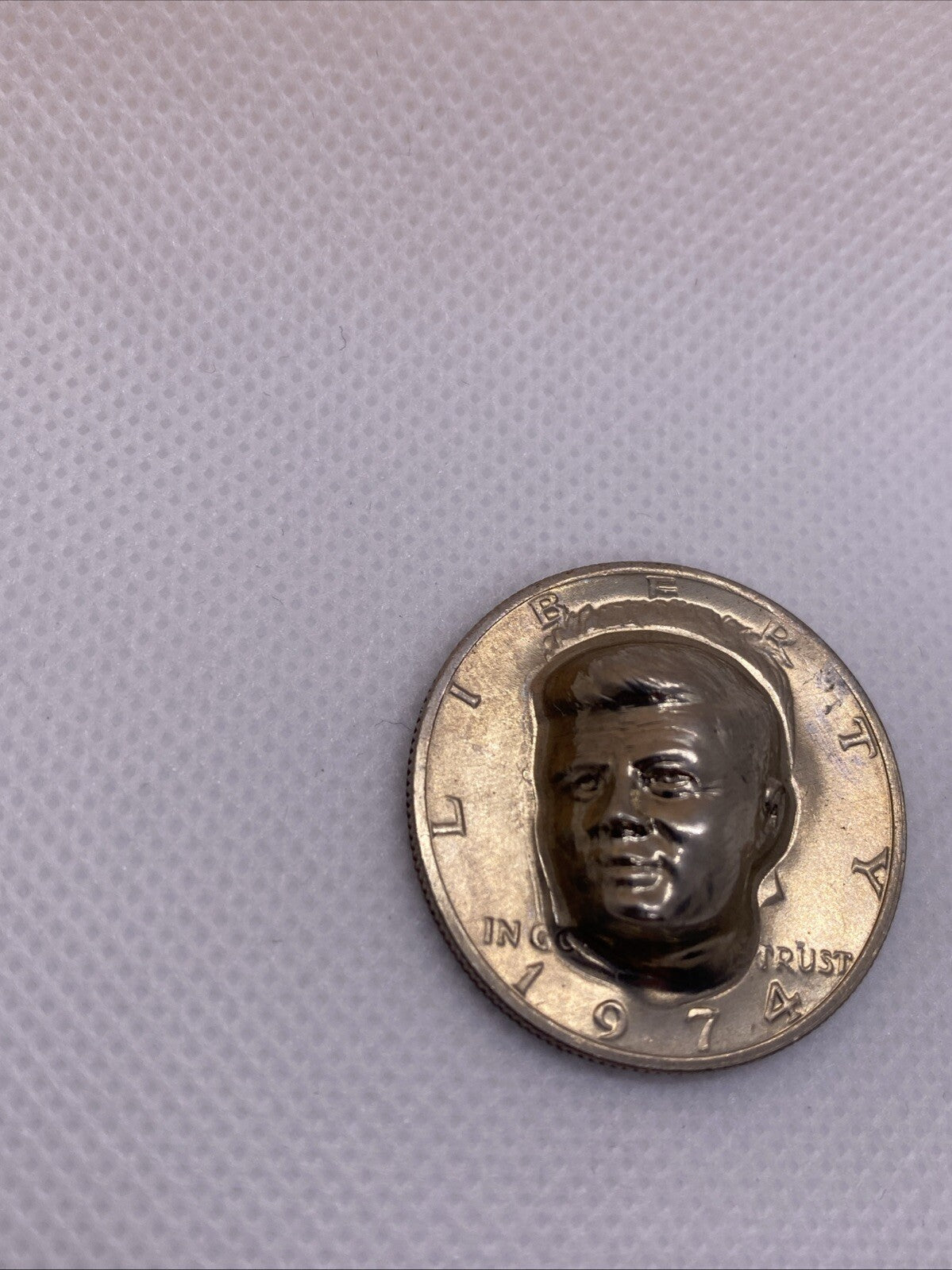 1974 Kennedy Half Dollar 3-D Pop Out Repousse Coin #5678-10