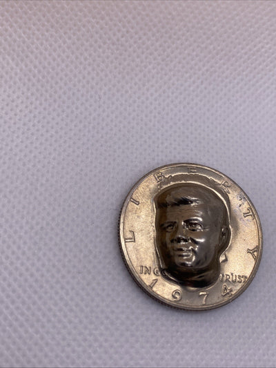 1974 Kennedy Half Dollar 3-D Pop Out Repousse Coin #5678-10