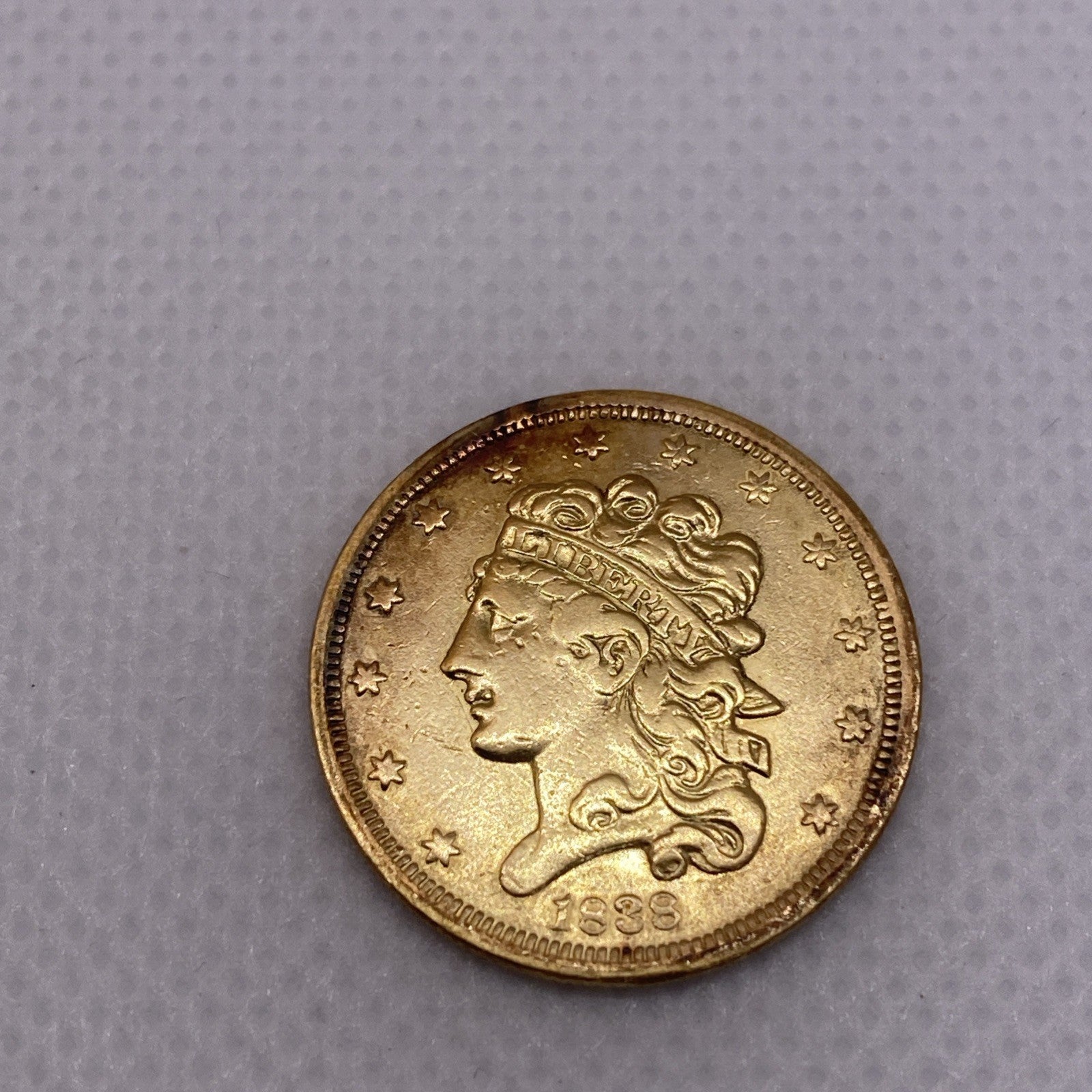 1838 Classic Head $5 Gold Half Eagle Five Dollar Gold Coin US Coin #8277