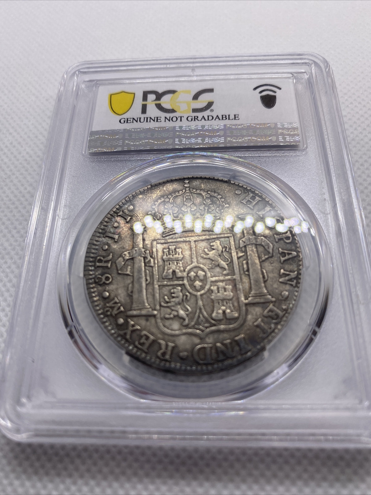 1821 Mo JJ Mexico 8 Reales Silver Ferdinand VII Calico-1337 PCGS VF Det #7950