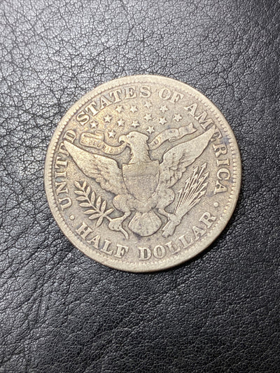 1899 Barber Half Dollar Silver 50C Fine Silver Half Dollar Coin #9927-10