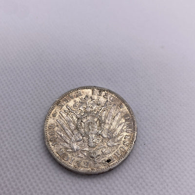 1909 F 3 Mark GERMAN States WURTTEMBERG WILHELM II 90% Silver Coin RARE #56644