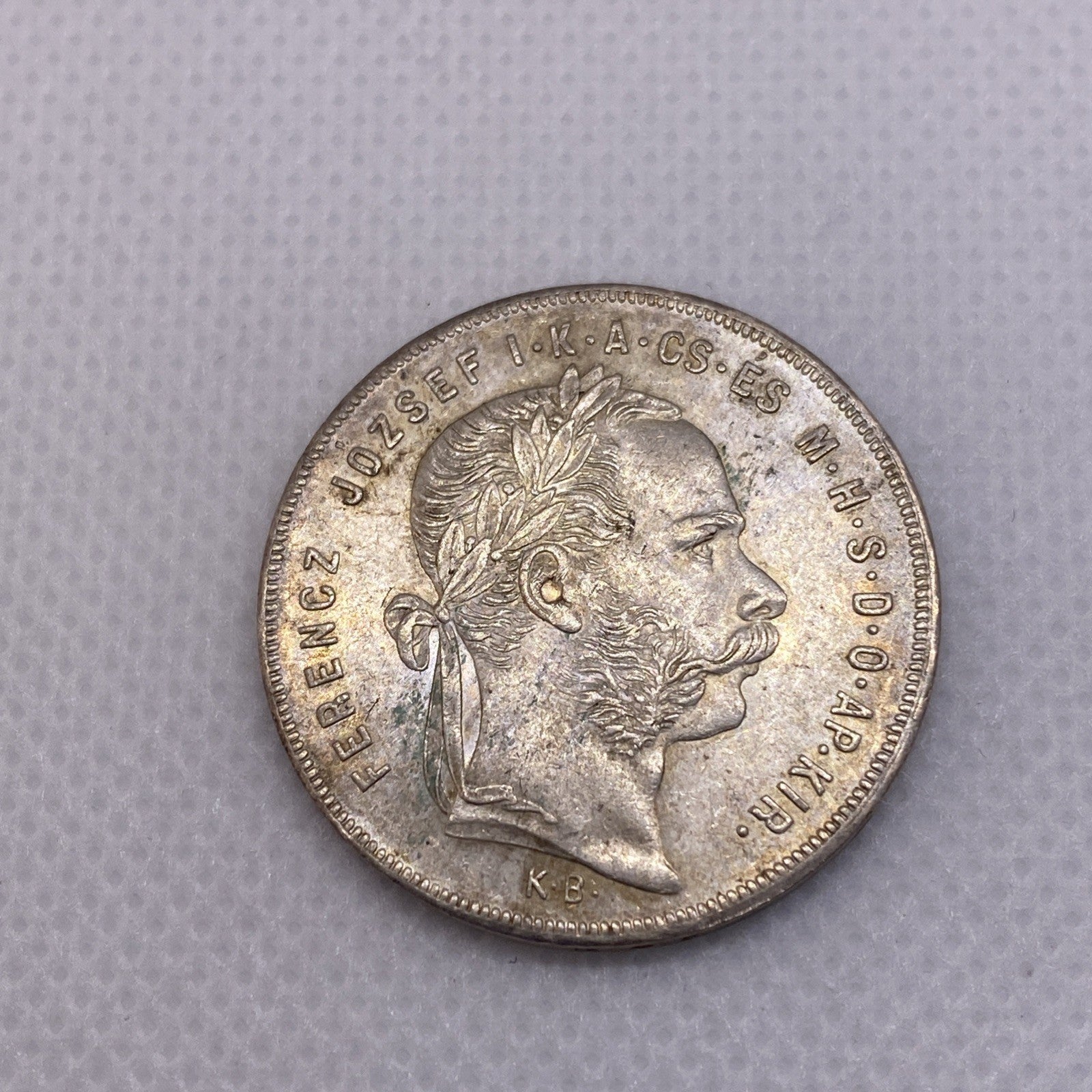 1879 KB One Forint Hungary Silver Coin King Franz Josef Uncirculated