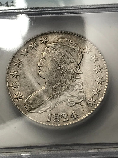 1824 Capped Bust Half Dollar O-112 VF30 ICG RARE