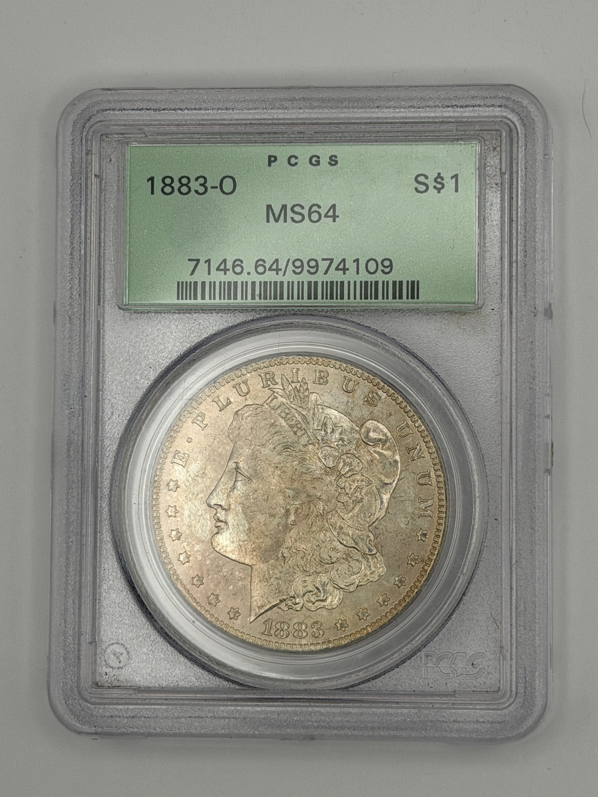 1883-O Morgan Silver Dollar – PCGS MS64 Green Label | New Orleans Mint