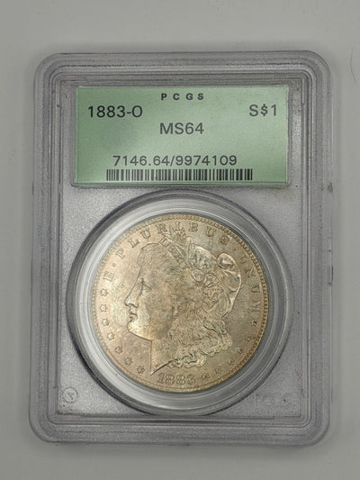 1883-O Morgan Silver Dollar – PCGS MS64 Green Label | New Orleans Mint