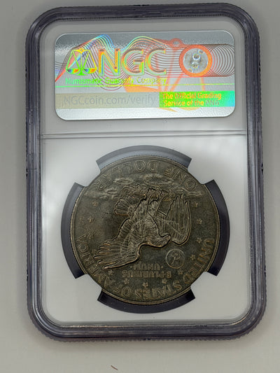 1972 Eisenhower Dollar Type 2 NGC MS63 – Key Philadelphia Mint Variety Ike Dollar #750-001