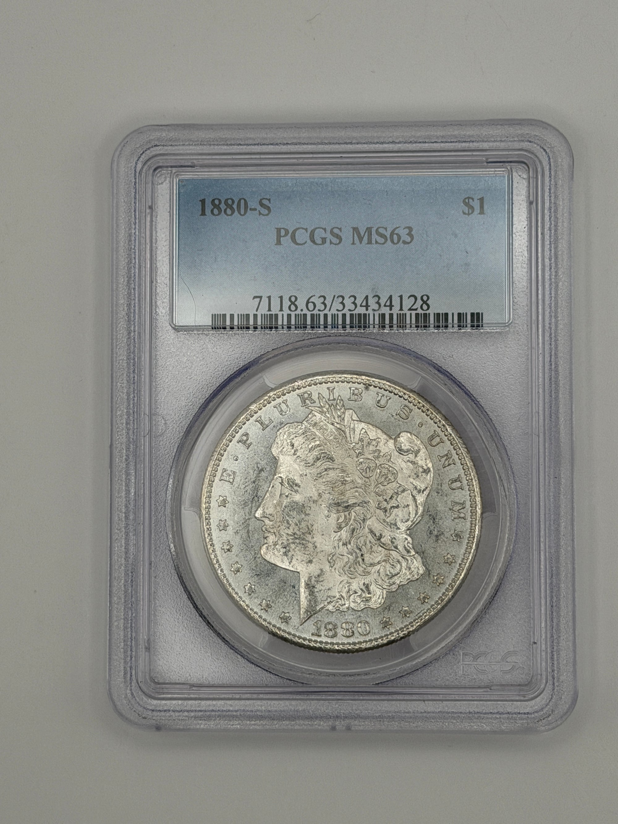 1880-S Morgan Silver Dollar – PCGS MS63