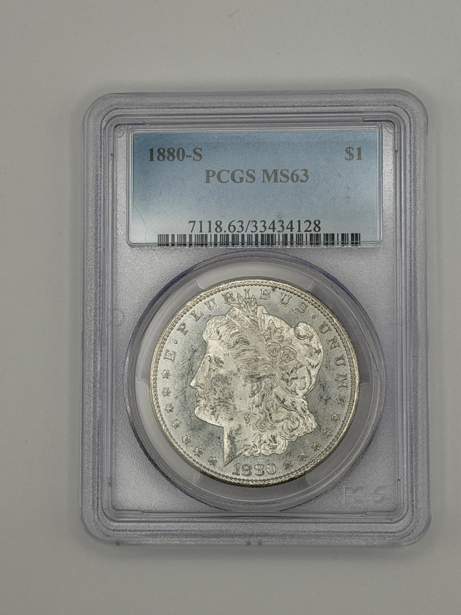 1880-S Morgan Silver Dollar – PCGS MS63