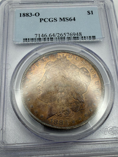 1883-O Morgan Silver Dollar – PCGS MS64 | New Orleans Mint Classic Toning