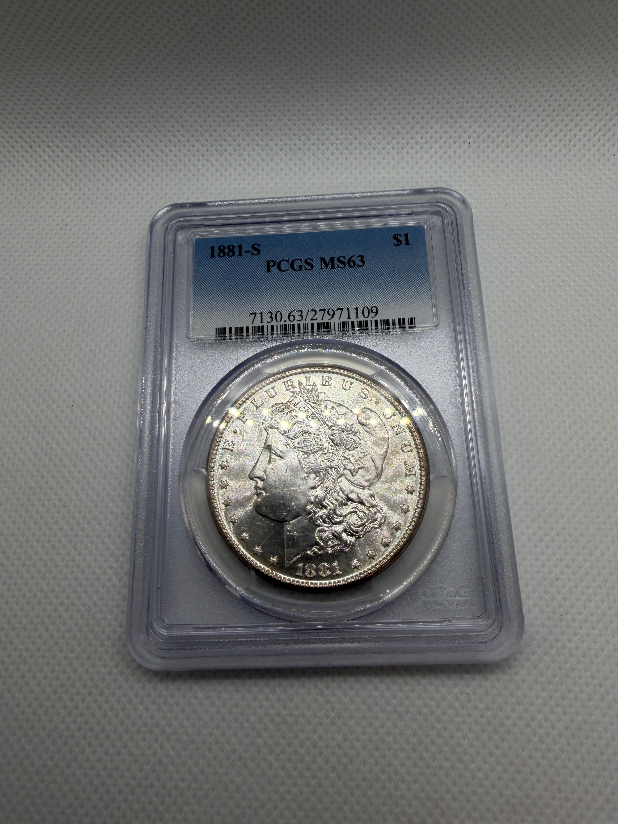 1881-S Morgan Silver Dollar – PCGS MS63 | San Francisco Mint Classic