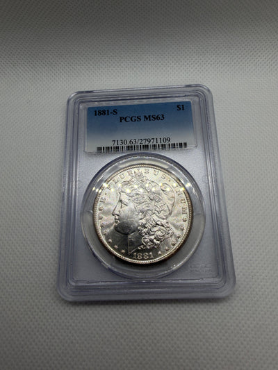 1881-S Morgan Silver Dollar – PCGS MS63 | San Francisco Mint Classic