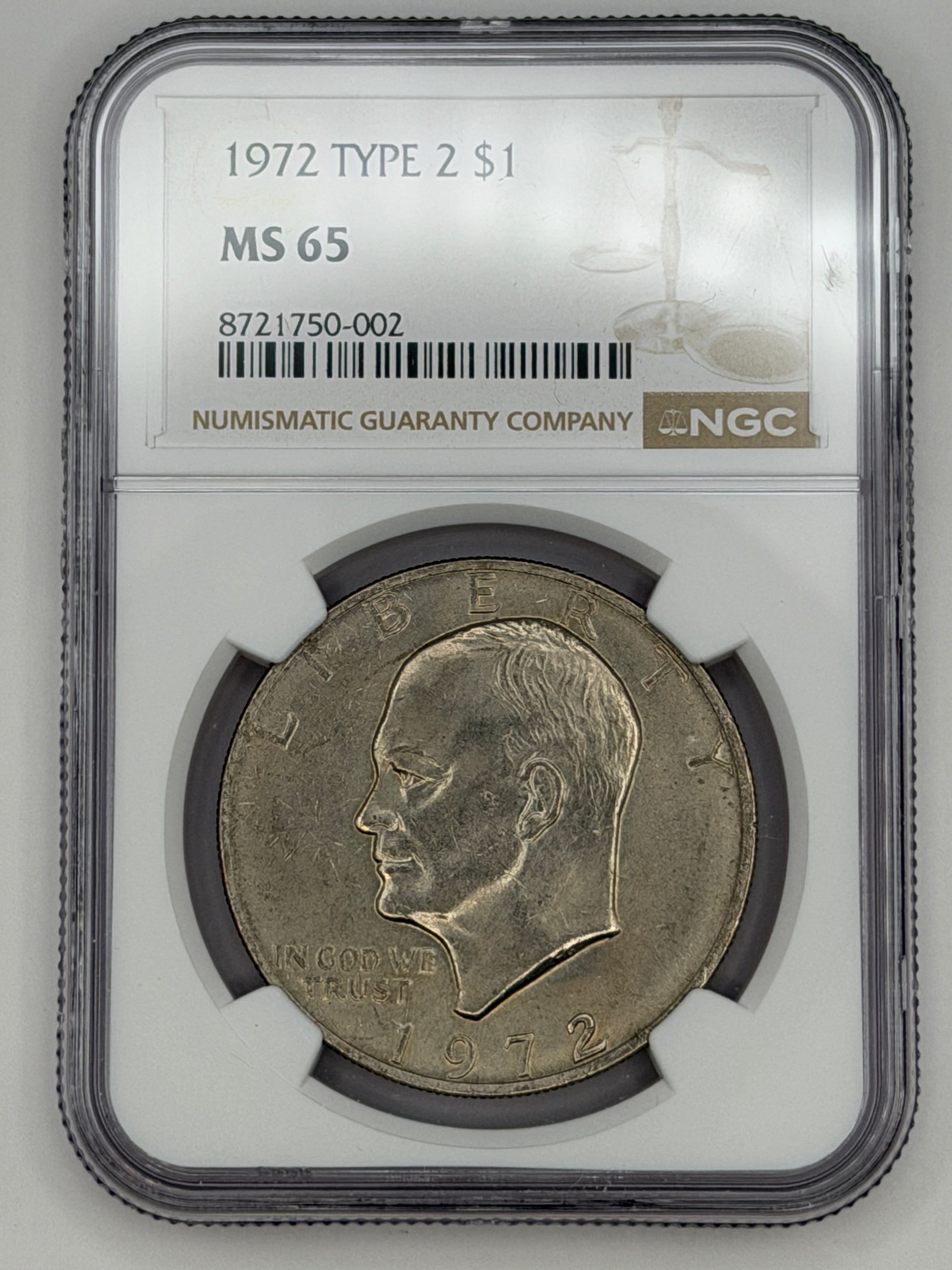 1972 Eisenhower Dollar Type 2 NGC MS65 – Premium Grade Scarce Ike Variety