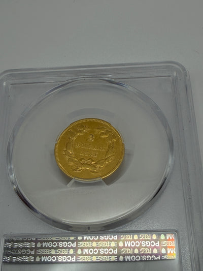 1855 $3 Gold Princess Head – PCGS VF35 | Rare Type Coin