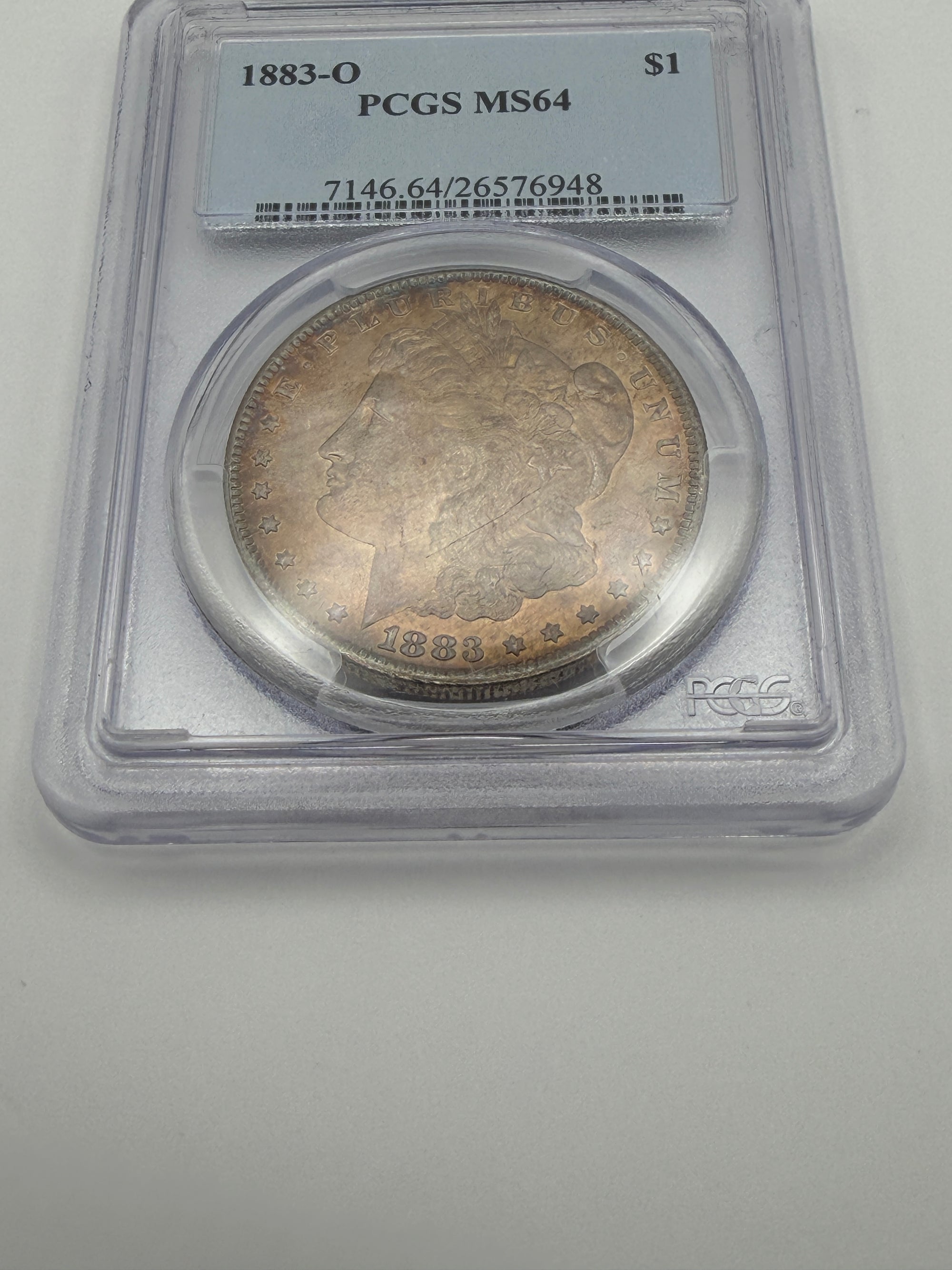 1883-O Morgan Silver Dollar – PCGS MS64 | New Orleans Mint Classic Toning