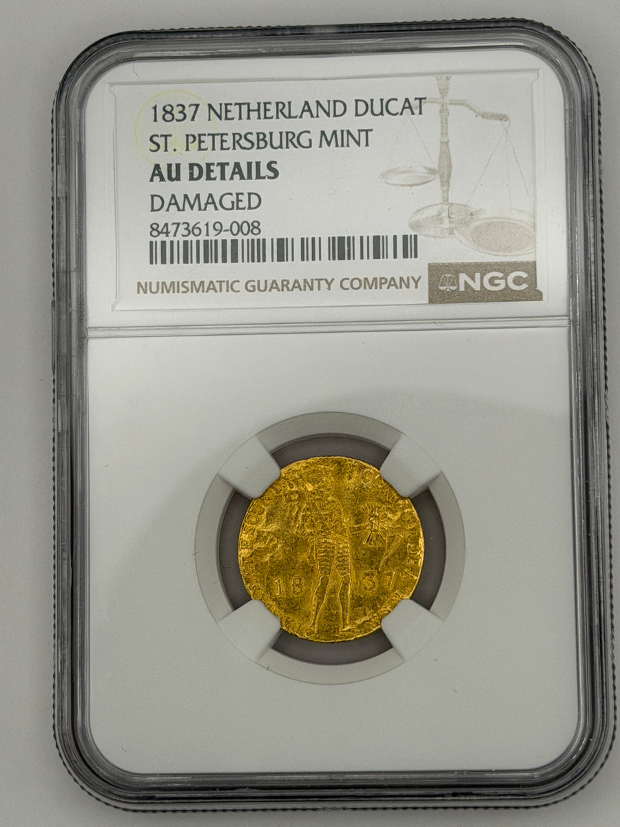 1837 Netherland Gold Ducat – St. Petersburg Mint – NGC AU Details