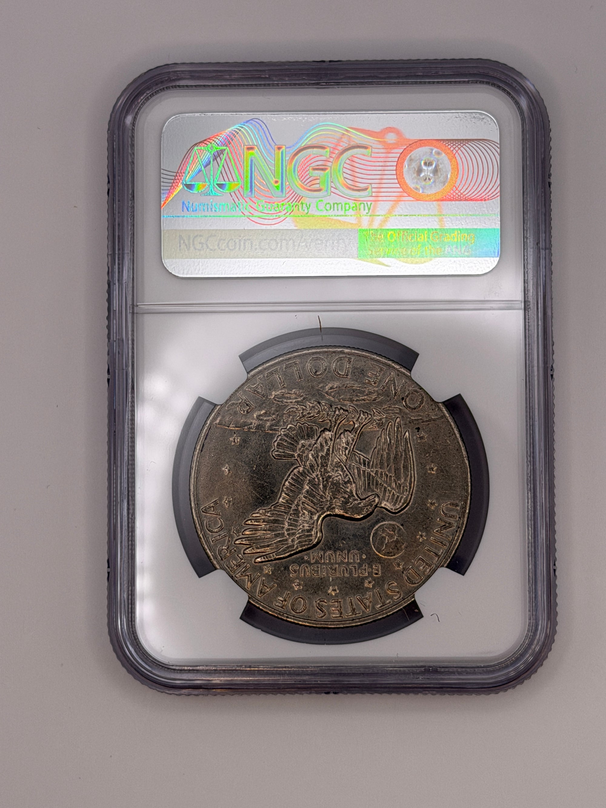 1972 Eisenhower Dollar Type 2 NGC MS63 – Scarce Reverse Variety Ike Dollar #750-005