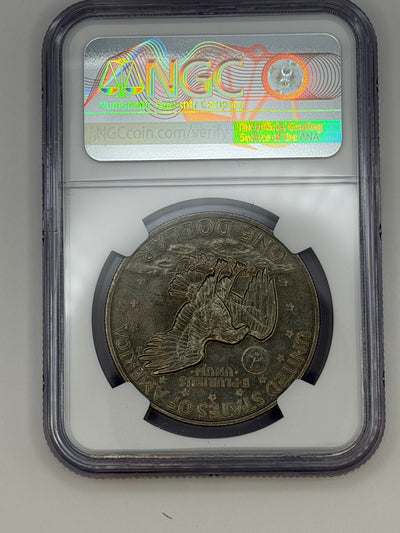 1972 Eisenhower Dollar Type 2 NGC MS63 – Key Philadelphia Mint Variety Ike Dollar #750-001