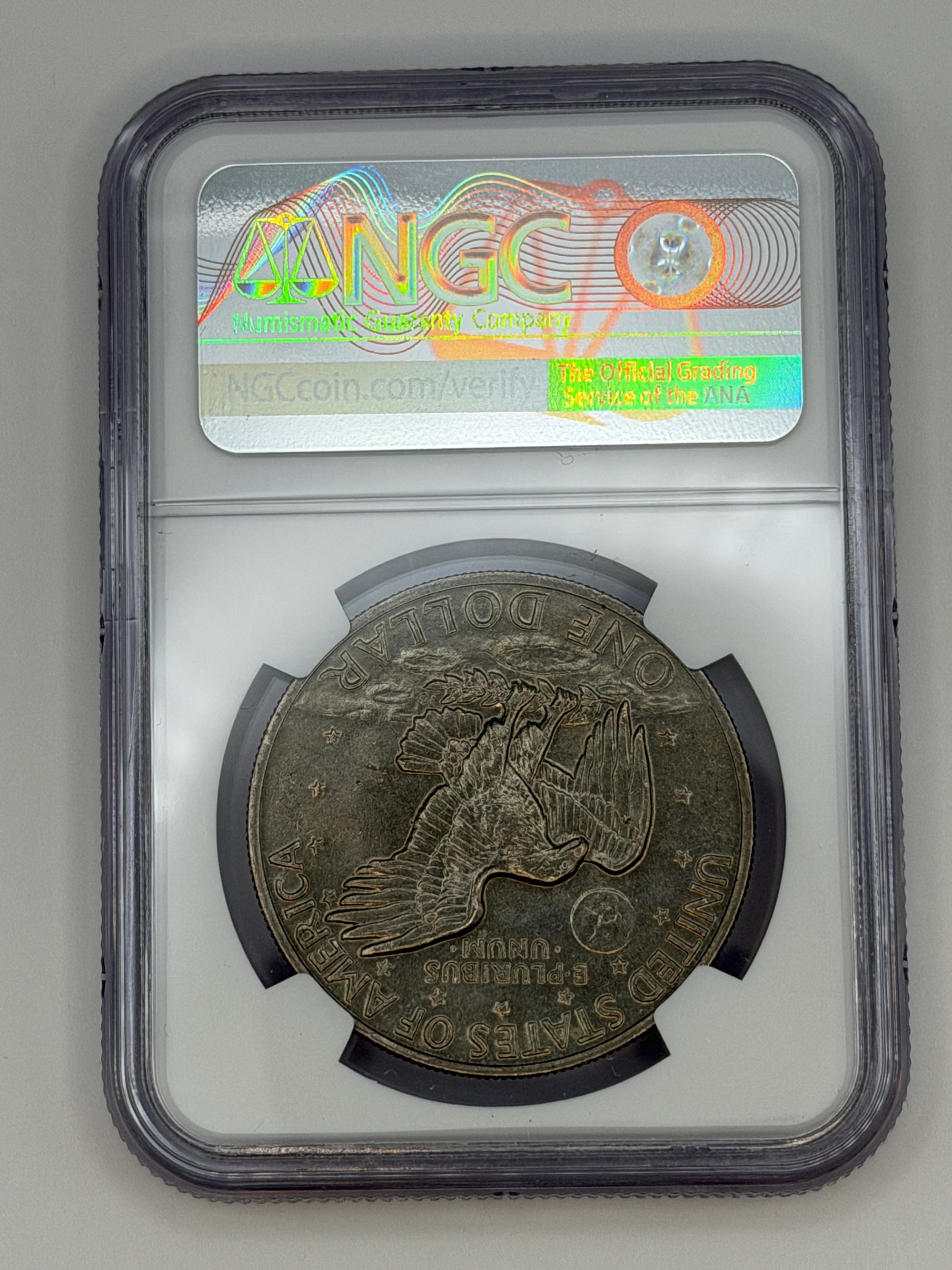 1972 Eisenhower Dollar Type 2 NGC MS63 – Key Philadelphia Mint Variety Ike Dollar #750-001