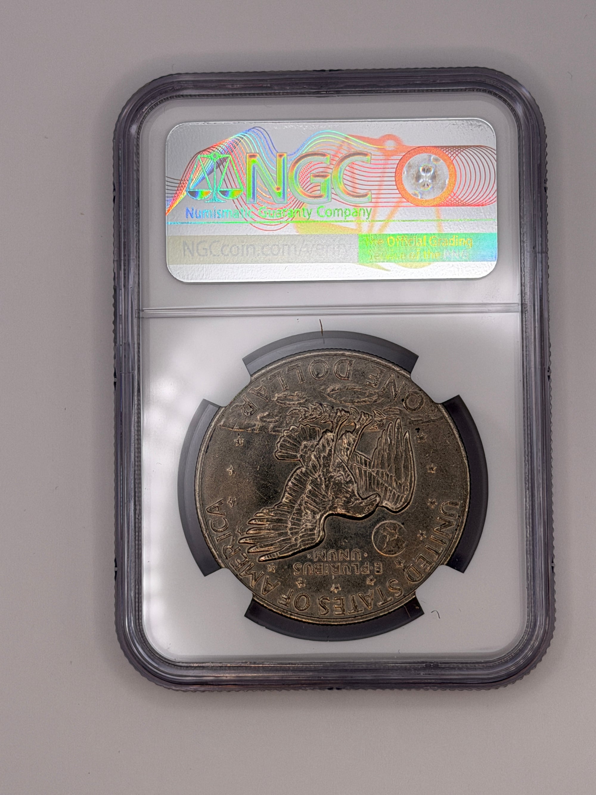 1972 Eisenhower Dollar Type 2 NGC MS63 – Scarce Reverse Variety Ike Dollar #750-005
