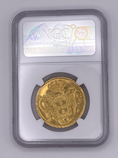 1770 R Brazil 6400 Reis Gold Coin – NGC MS64 | Rare Colonial Brazil Gold