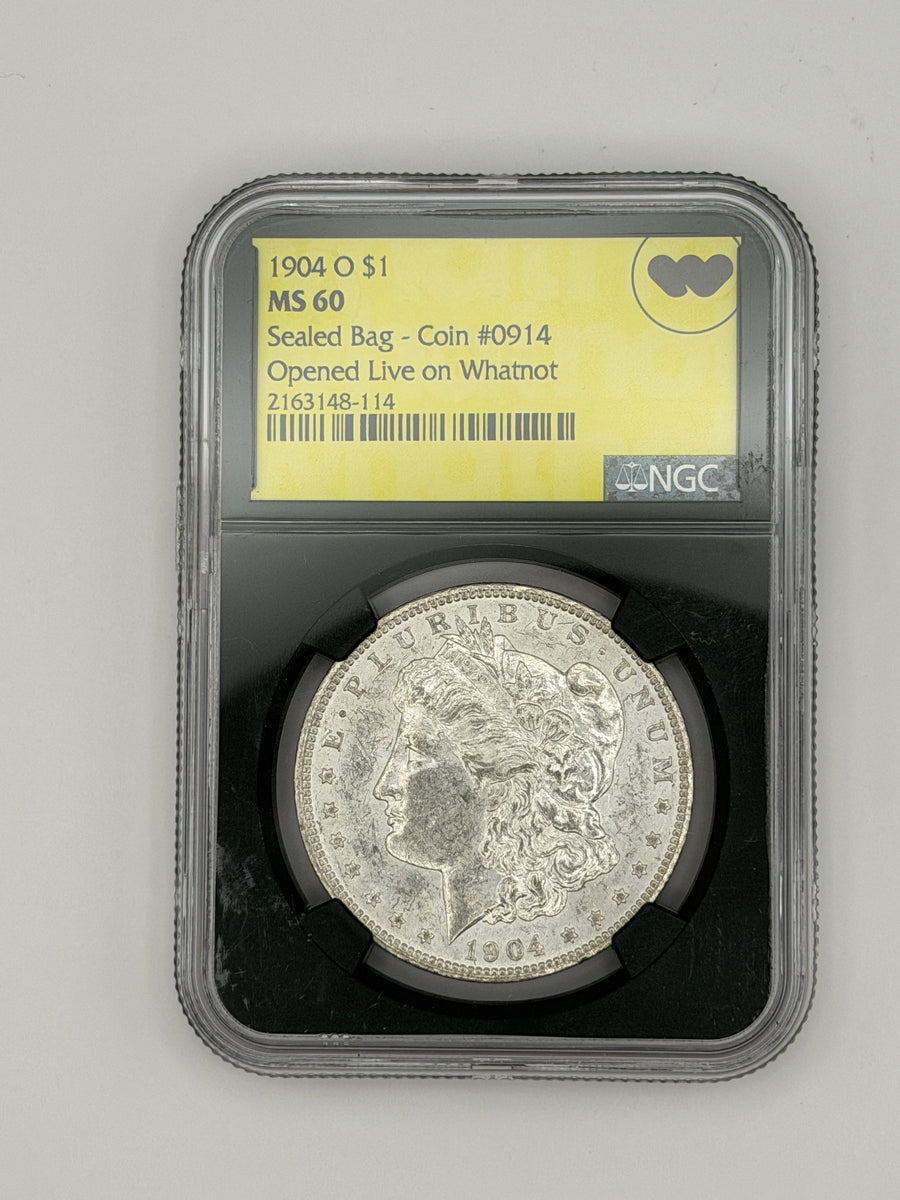 1904 O Morgan Silver Dollar – NGC MS60 | Sealed Bag - Coin
