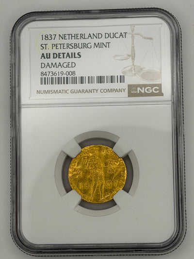 1837 Netherland Gold Ducat – St. Petersburg Mint – NGC AU Details