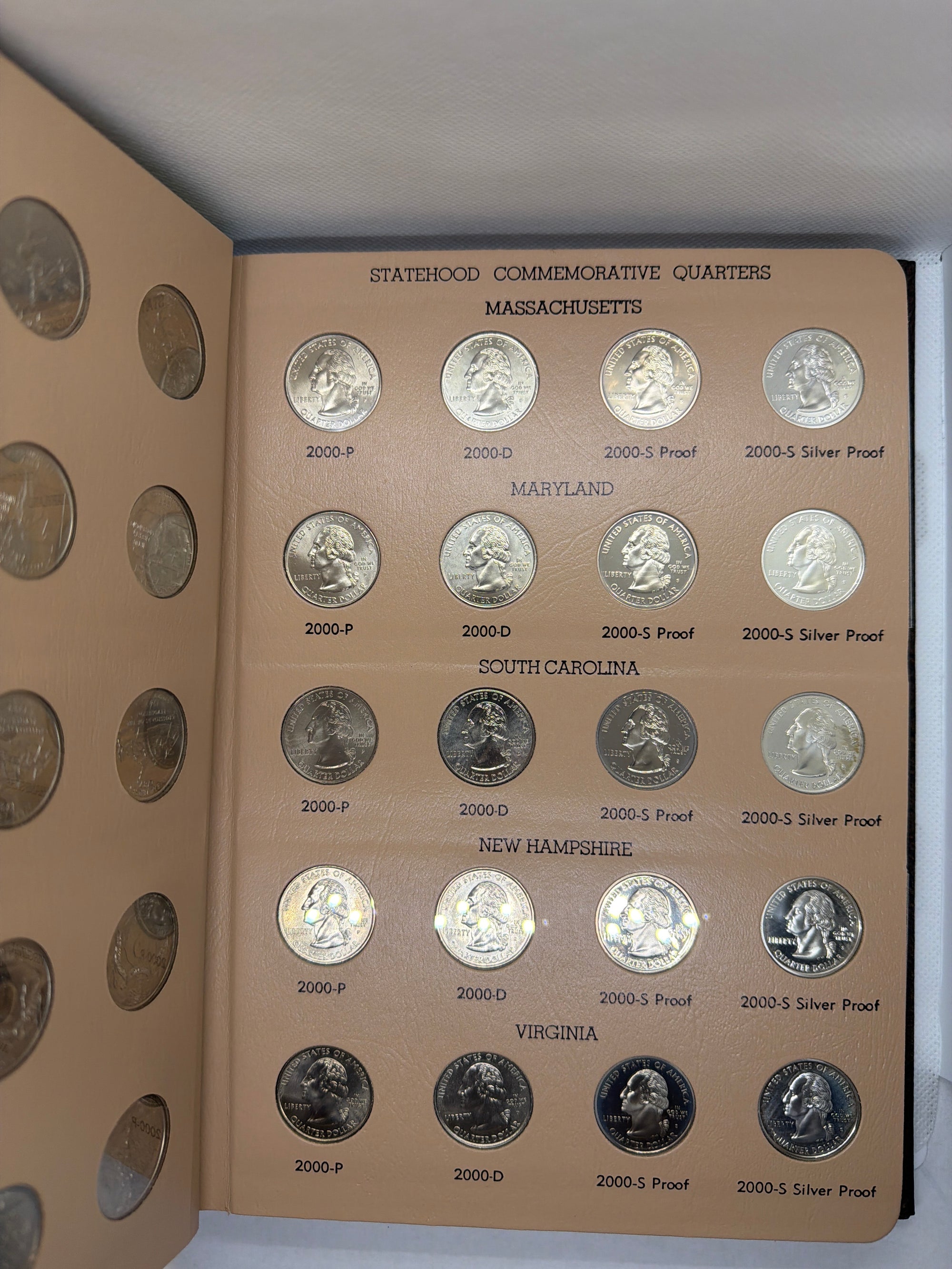 1999–2008 Full Silver State Quarter Set – 200 BU PDSS Coins in Two Dansco Albums | 50 Silver Coins Included