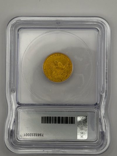 1834 $2.50 Classic Head Gold Quarter Eagle – ICG AU53 | First Year of Type