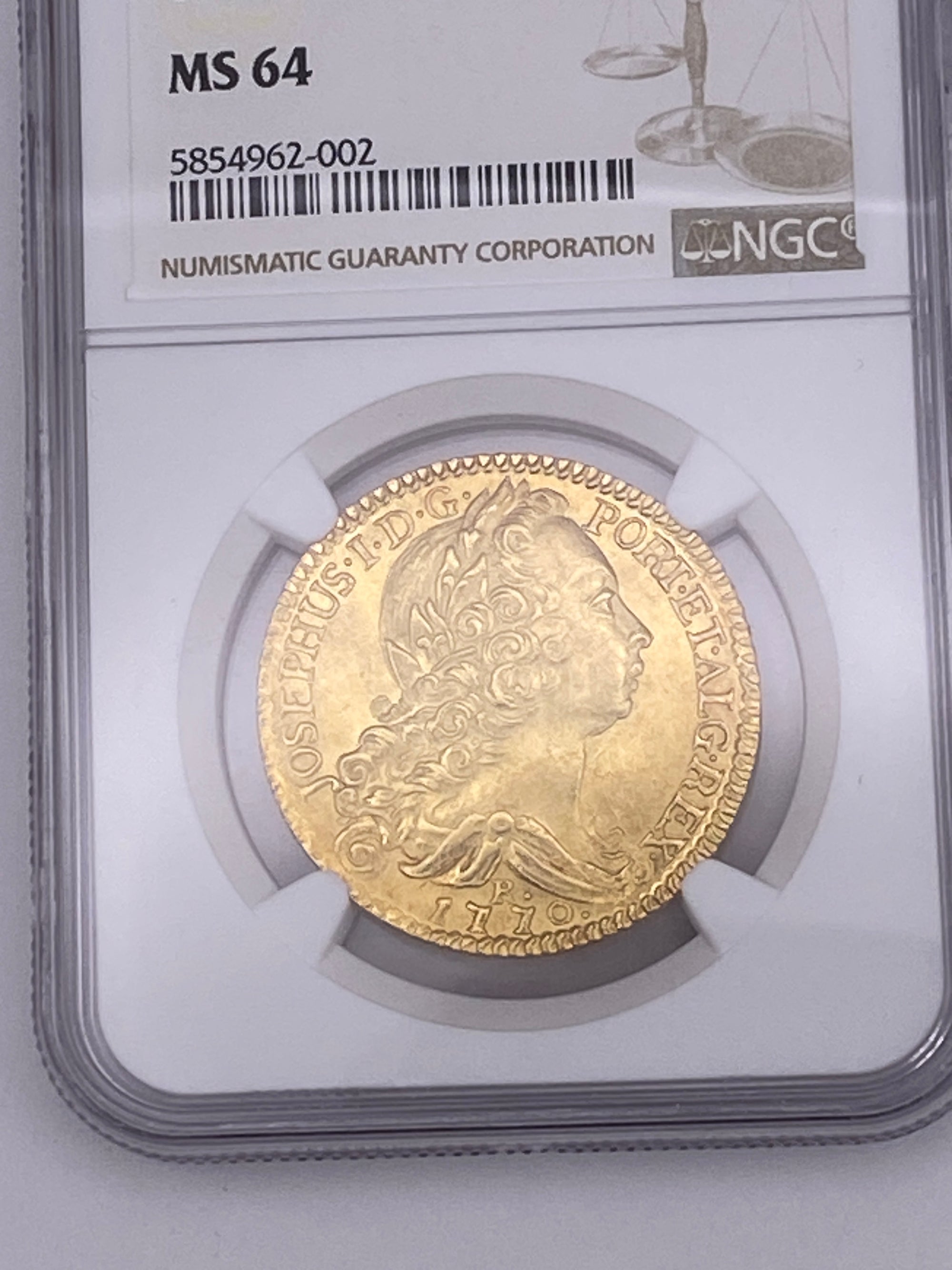1770 R Brazil 6400 Reis Gold Coin – NGC MS64 | Rare Colonial Brazil Gold