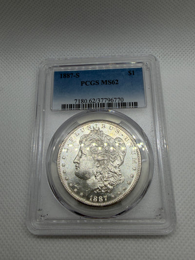 1887-S Morgan Silver Dollar – PCGS MS62 | San Francisco Mint