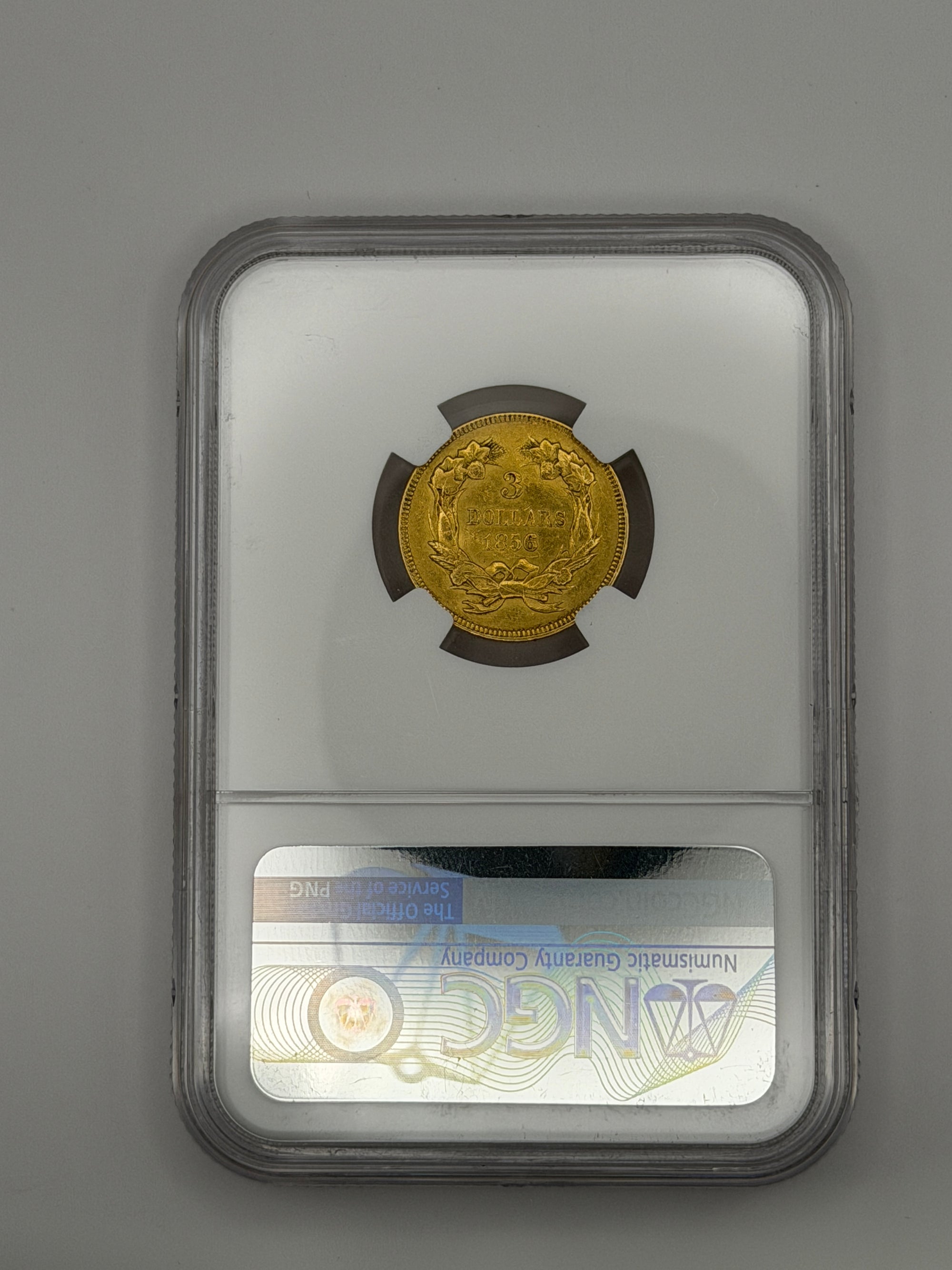 1856 $3 Gold Princess Head – NGC AU Details Damaged | Early Type U.S. Gold