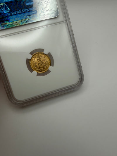 1901 EB Sweden 5 Kronor Gold Coin – NGC MS66 | Oscar II High Grade