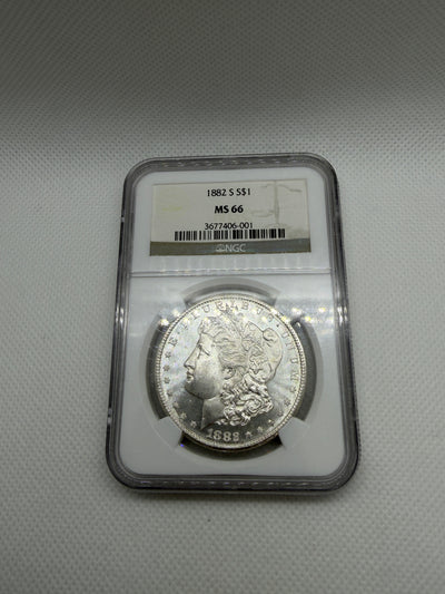 1882-S Morgan Silver Dollar – NGC MS66 | San Francisco Mint Gem