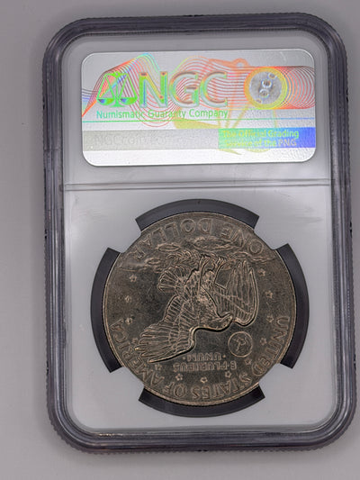 1972 Eisenhower Dollar Type 2 NGC MS62 – Key Variety Philadelphia Mint Ike Dollar #750-007