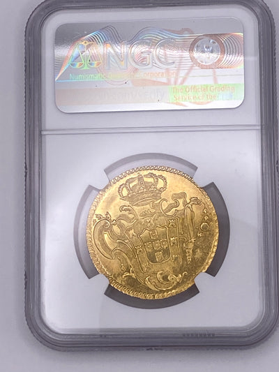 1770 R Brazil 6400 Reis Gold Coin – NGC MS64 | Rare Colonial Brazil Gold