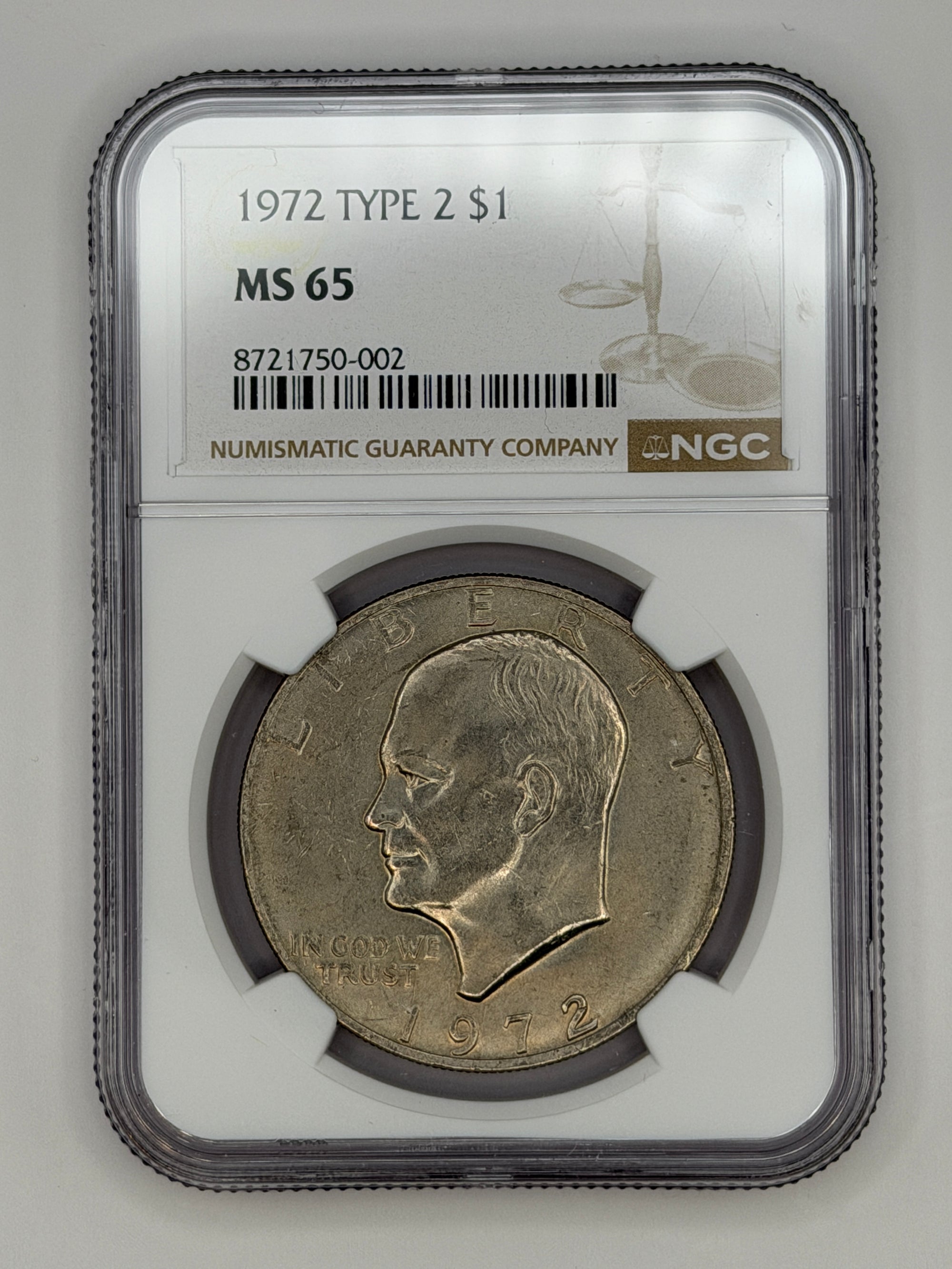 1972 Eisenhower Dollar Type 2 NGC MS65 – Premium Grade Scarce Ike Variety